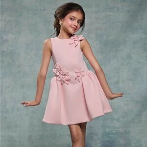 Charming Pink Floral Kids Dress